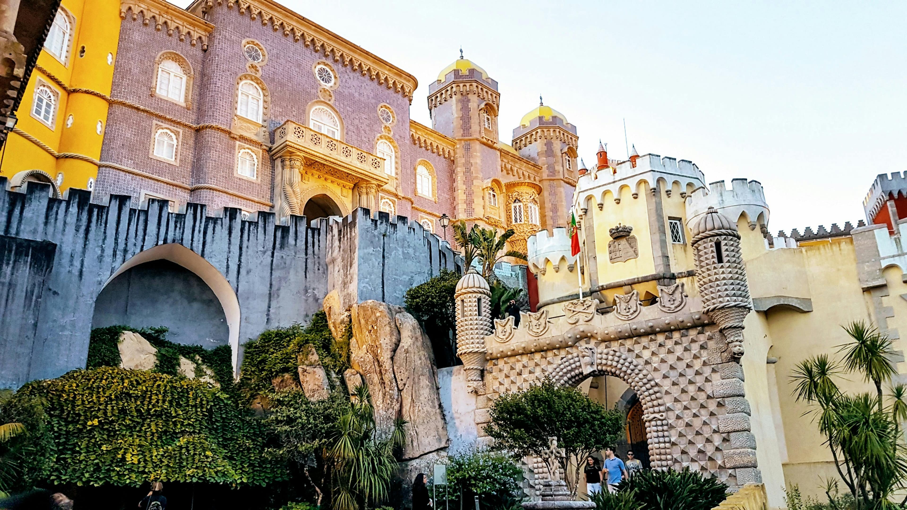 Discover the colorful architecture of Pena Palace, a historic landmark in Sintra, Portugal.